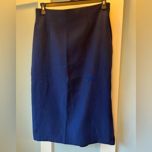 Navy pencil skirt with back detail